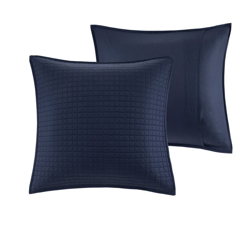 Intelligent Design Maize Cotton Jacquard Duvet Cover Set with Euro Shams and Throw Pillows