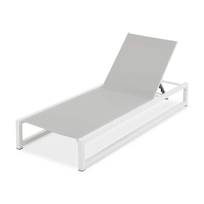Modesta Outdoor Aluminum Mesh Chaise Lounge (Set of 2) by Christopher Knight Home
