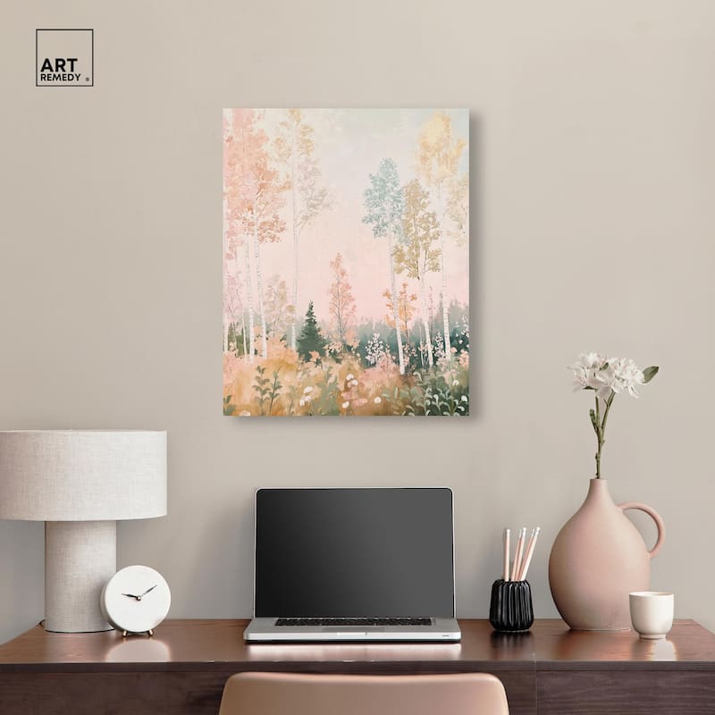 Birch Trees Canvas by Art Remedy, Gallery Wrapped