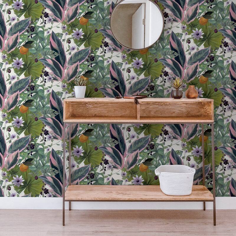 Arthouse Etta White Tropical Wallpaper