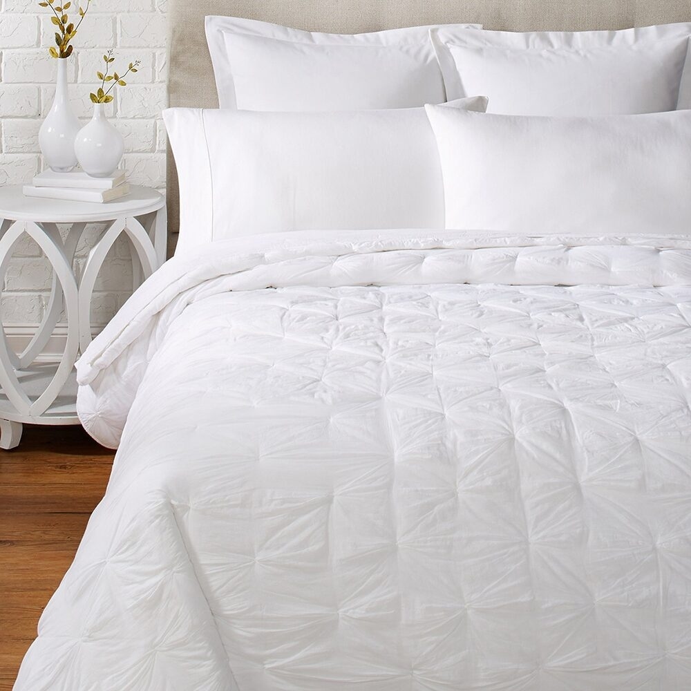 Asher White Cotton Quilt Set