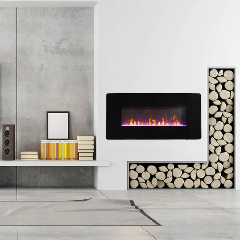 36 In. Freestanding or Wall Mounted Electric Fireplace