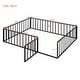 preview thumbnail 19 of 86, Twin/Full/Queen Size Floor Bed for Kids, Montessori Beds with Rails and Door, Metal Playhouse Bed Frame w/ Fence for Boys Girls