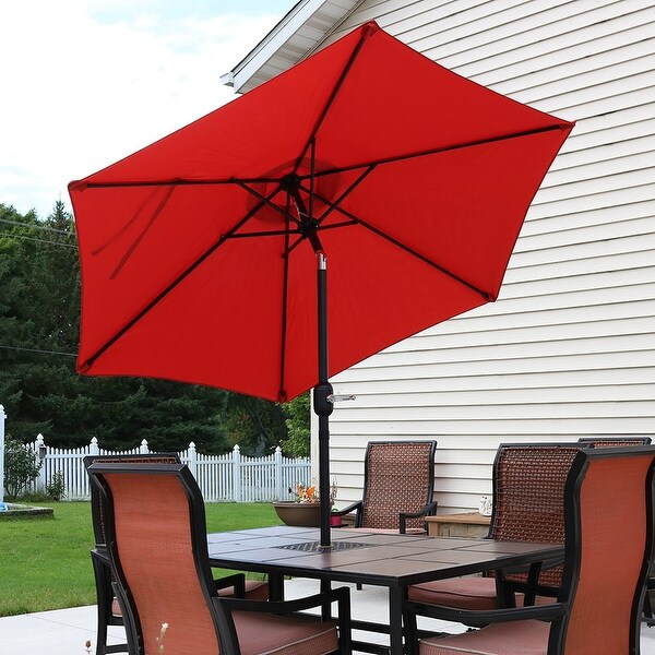 Patio Market Umbrella w/ Tilt & Crank 7.5ft Aluminum
