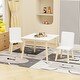 preview thumbnail 2 of 5, High-Density Solid Wood Kids Table with 2 Chairs, 3-Piece Set for Toddler Activities