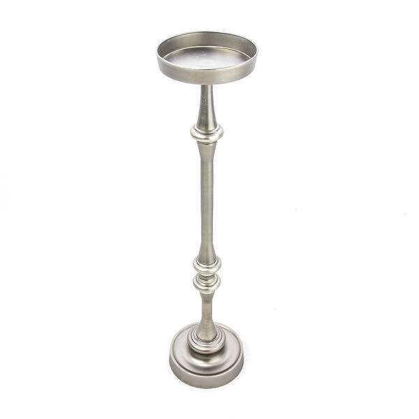 Glam 6in. Round Side Martini Tables, Set of 2, Antique Silver Bed Bath & Beyond 32637025