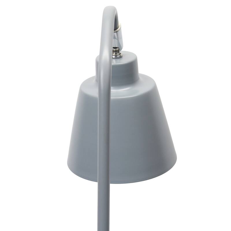Modern Adjustable Metal Desk Lamp with USB Charging Port in Multiple Colors - 7.8" (L) x 5.6" (W) x 16" (H)