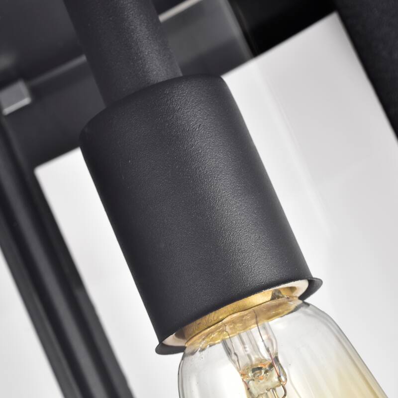 1-light Textured Black Outdoor Wall Lantern