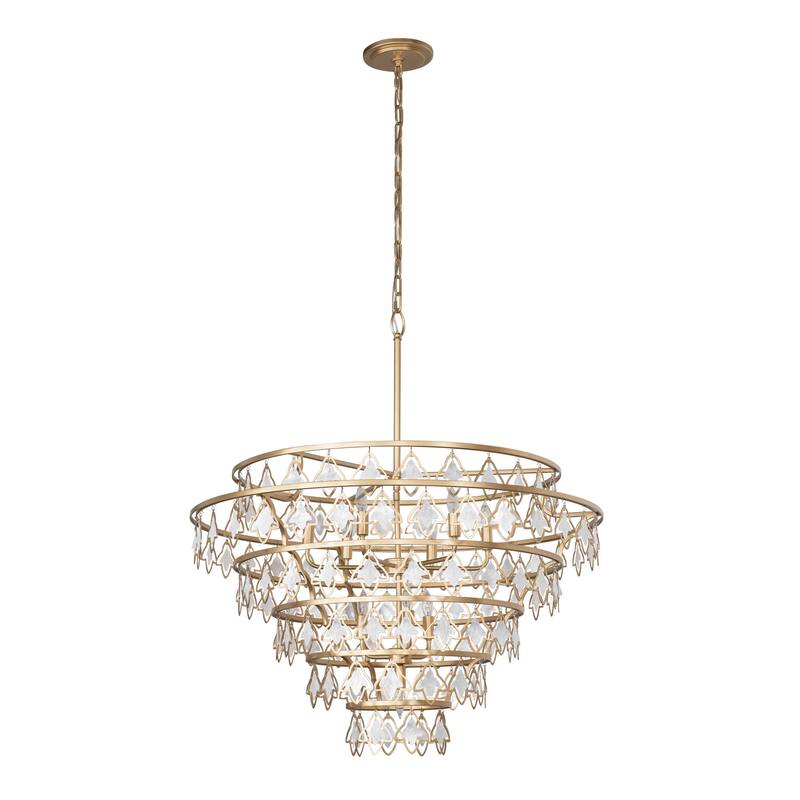 Varaluz Fleur 10-Light Chandelier - French Gold