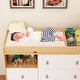 preview thumbnail 20 of 47, Baby Changing Table Dresser with 4 Drawers,Shelf Hidden Trash Storage