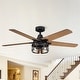 preview thumbnail 2 of 13, 52" Rustic Reversible 5-Blade Indoor Ceiling Fan with Light and Remote