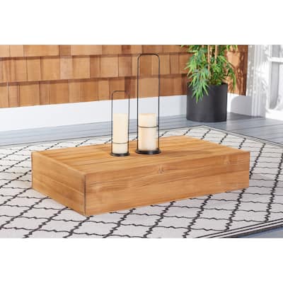 SAFAVIEH Couture Clella Brazilian Teak Coffee Table - 40 In. W x 24 In. D x 8 In. H - 40Wx24Dx8H