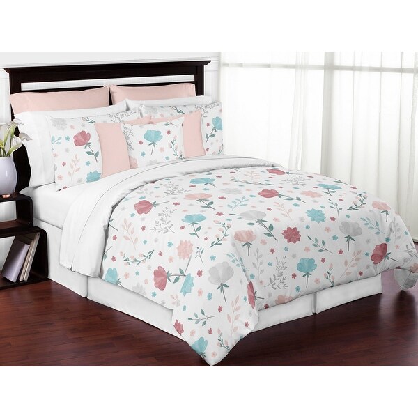 Pop Floral Rose Flowers Girl 4pc Twin 