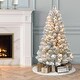 preview thumbnail 4 of 7, Puleo International 4 ft. Pre-Lit Flocked Virginia Pine Artificial Tree