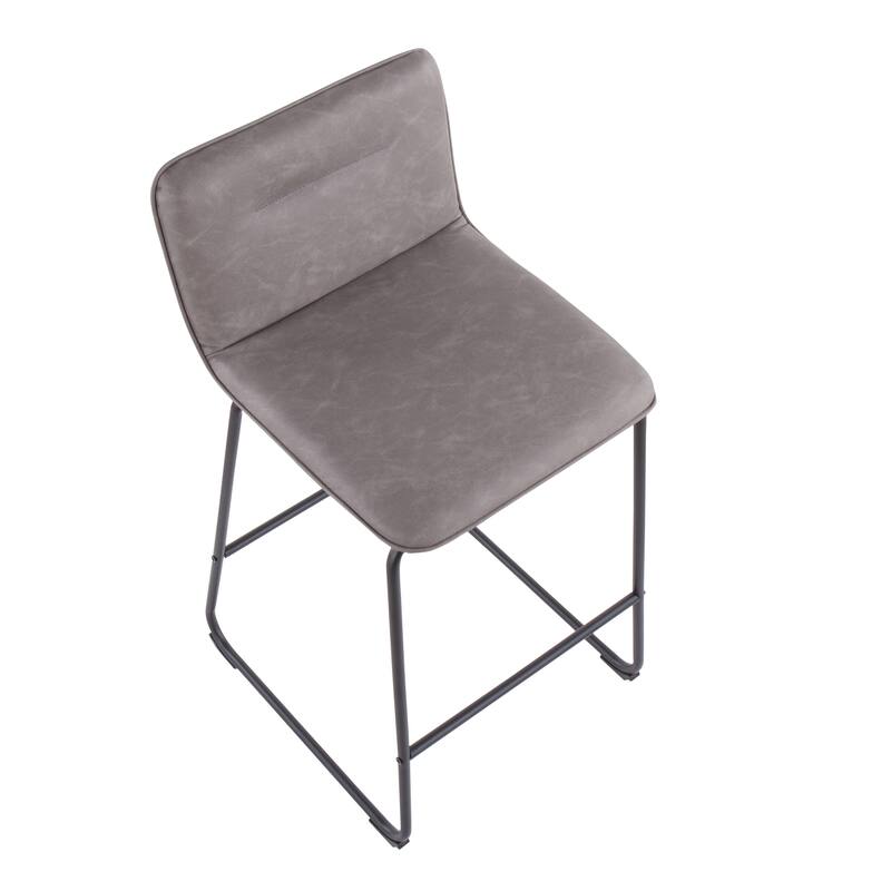 Carbon Loft Kerby Black Fixed-Height Counter Stool - Set of 2