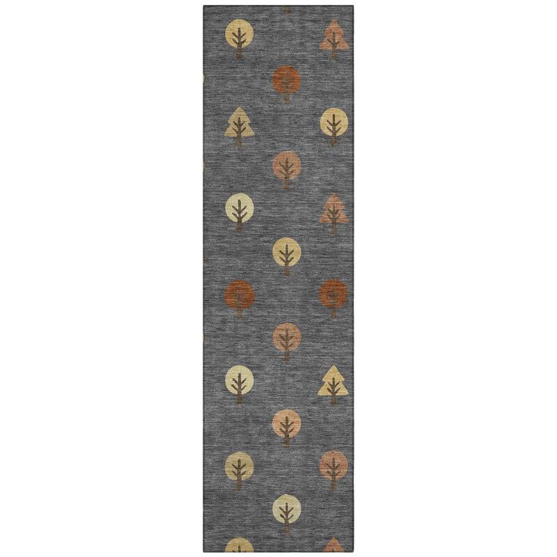 Machine Washable Indoor/ Outdoor Modern Mulvane Chantille Rug