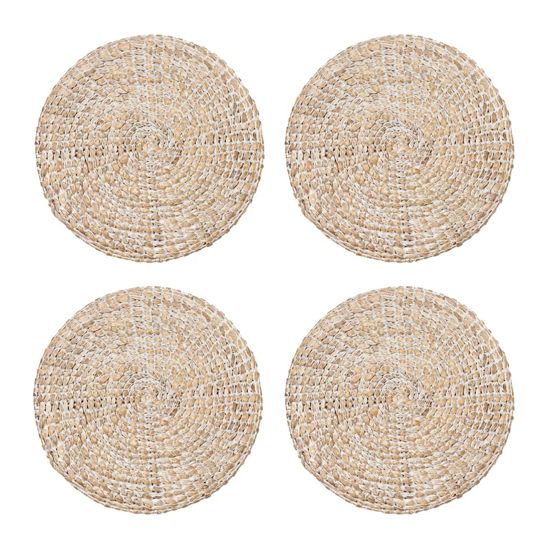 Caravan Everyday White Wash Round Placemat - Set of 4 - White Wash