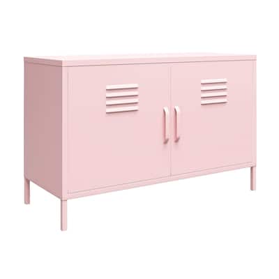 The Novogratz Cache 2 Door Wide Metal Locker Storage Cabinet
