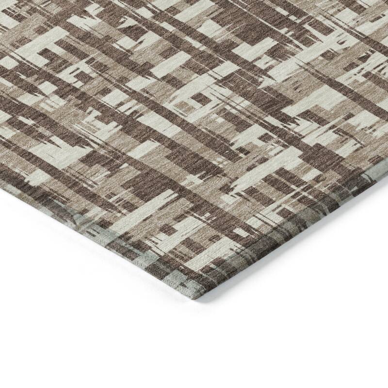 HomeRoots Abstract Transitional Rectangle Outdoor Rug
