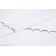 preview thumbnail 6 of 19, 600 Thread Count Scallop Embroidered Bed Sheet and Duvet Cover Bundle Set