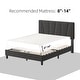 preview thumbnail 6 of 14, Grey Velvet Upholstered Platform Bed Frame with Wooden Slats
