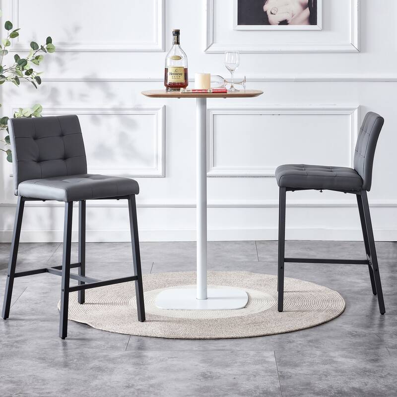 2PCS Bar chairs,Dining chairs.Bar stool with Durable Electroplated Metal Legs