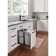 preview thumbnail 2 of 0, Hardware Resources 15" Bottom Mount Double Bin Pull Out Trash Can with