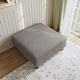preview thumbnail 9 of 51, Modern Square Corduroy Upholstered Ottoman With Wood Leg 19.3" H - Light Grey