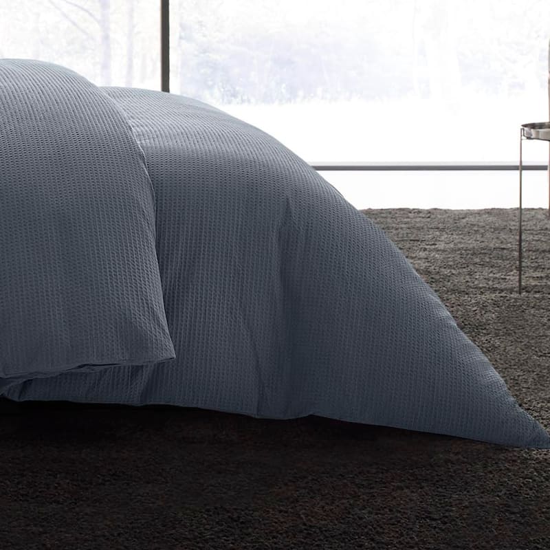 Vera Wang Waffle Pique Cotton Duvet Cover Set