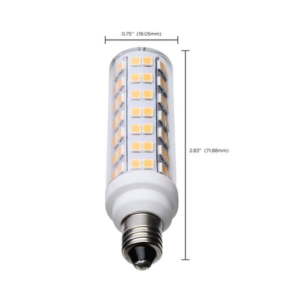 6.5 Watt T6 LED Clear Finish E11 Base 3000K 120 Volt