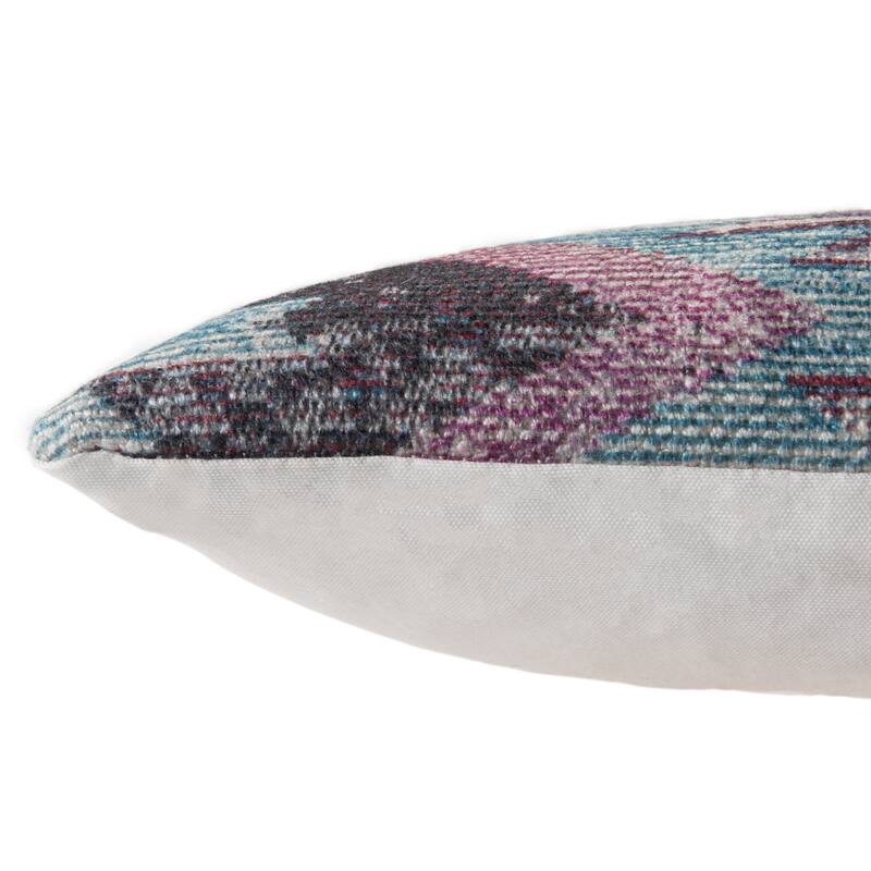 Nikki Chu Sinai Indoor/ Outdoor Tribal Blue/ Multicolor Throw Pillow
