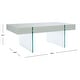 preview thumbnail 35 of 41, SAFAVIEH Jacob Glass Leg Rectangular Coffee Table - 43.3" W x 23.6" L x 15.7" H