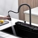 preview thumbnail 12 of 35, Lefton 304 Stainless Steel Waterfall Kitchen Sink Set with Pull-down Faucet KS2207 (Series)