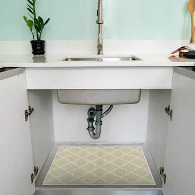 Under Sink Mat - Ultra-Absorbent Cotton Shelf Liners For Kitchen Cabinets - 2X3 feet