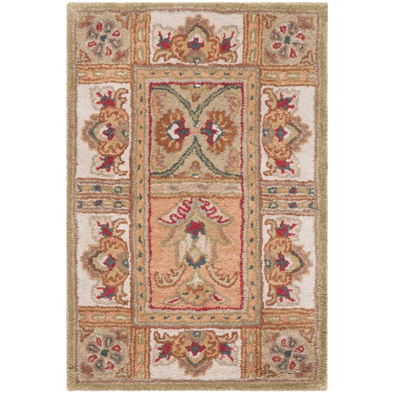 SAFAVIEH Handmade Classic Vittoria Traditional Oriental Wool Rug - 2' x 3' - Sage/Multi