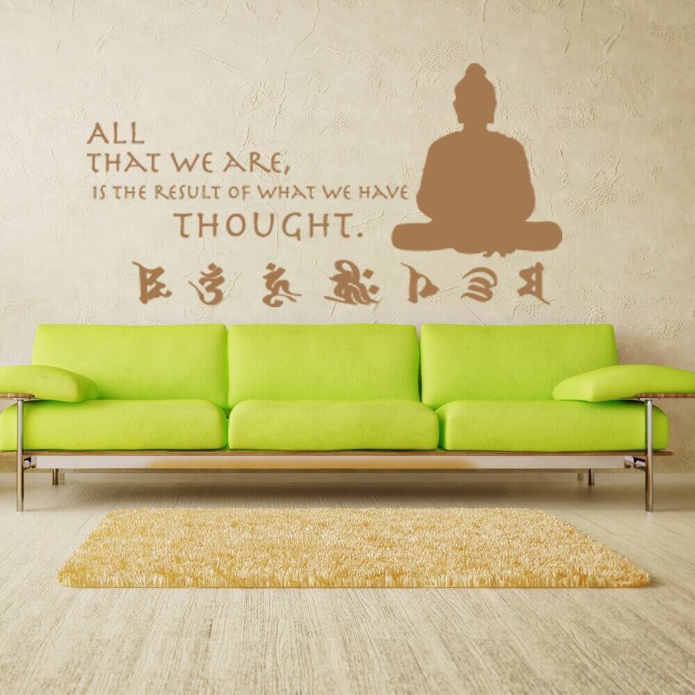 Buddha Quote Vinyl Sticker Wall Decor - Overstock - 10808182