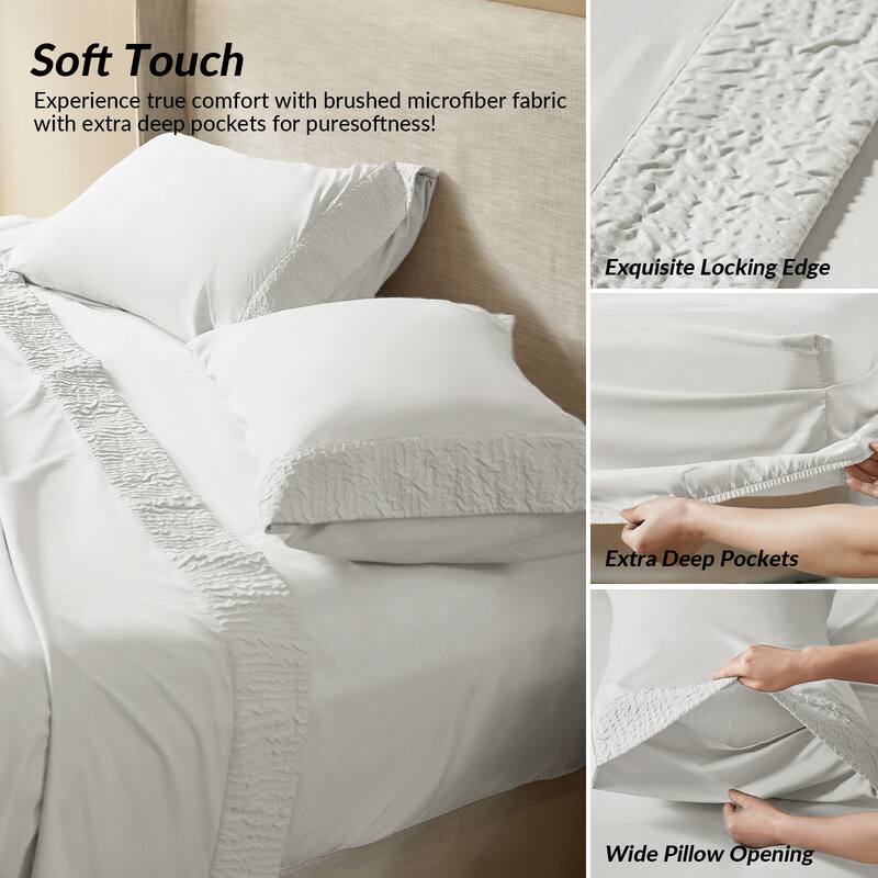 Polyester Bedding Sheets and Pillowcases by HULALA HOME