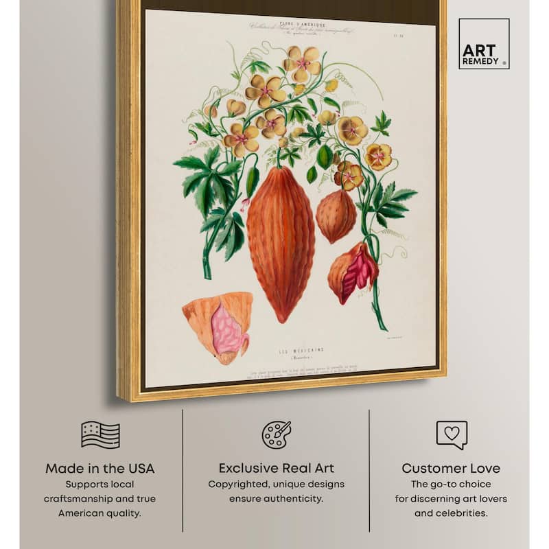 Momordica Exotic Floral Flore Canvas by Art Remedy