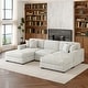 preview thumbnail 58 of 131, Oversized Chenille Modular Sectional Sofa Conversation Set with 2 Ottomans