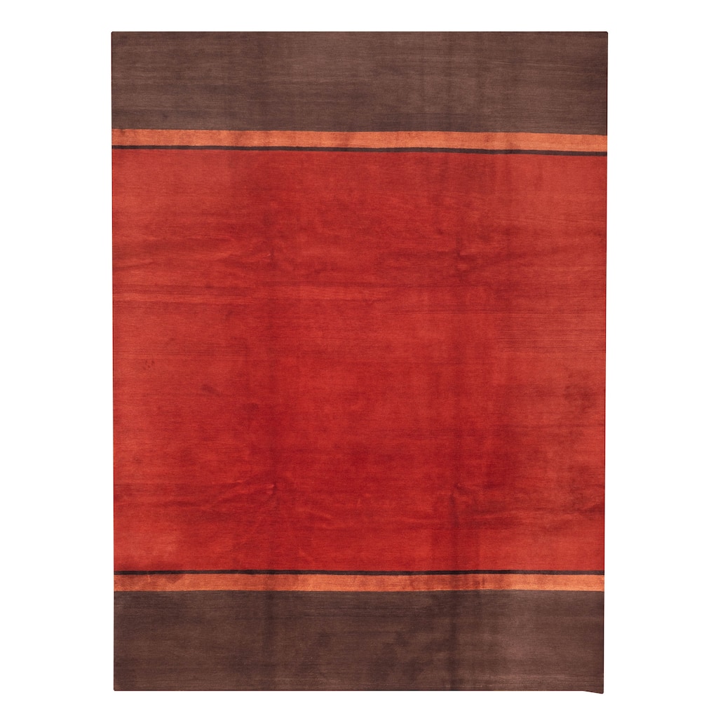 ECARPETGALLERY Hand-knotted Opulence Red Silk, Wool Rug - 9'0 x 11'11