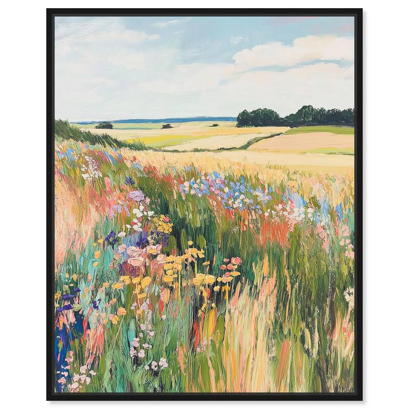 Open Field I Canvas by Art Remedy - 20" x 24" - Black
