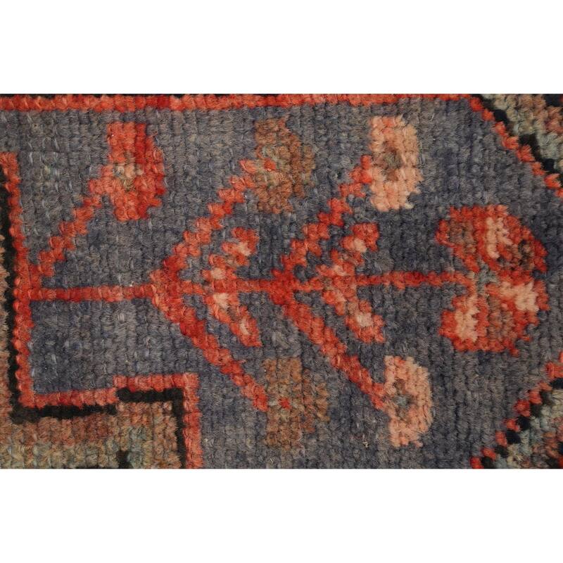 Hand Knotted Oriental 100% Wool Carpet Traditional Medallion Oranges & Rust Hamedan Area Rug - 6' 8'' X 4' 0''