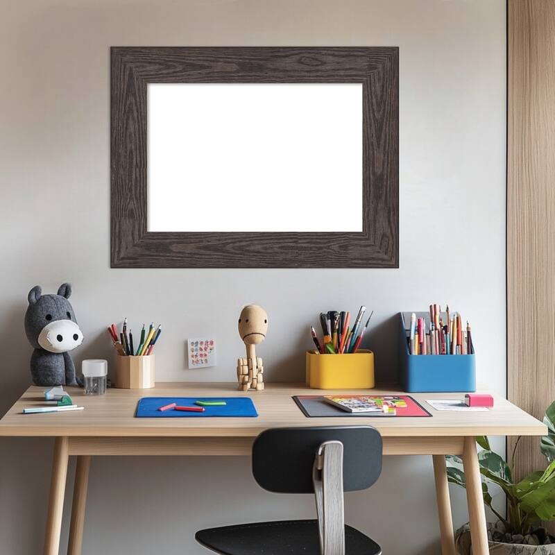 Amanti Art Bridge Black Framed Dry Erase Magnetic Board