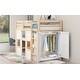 preview thumbnail 6 of 17, Wood Twin Size Loft Bed with Storage Wardrobe and 2 Windows, White