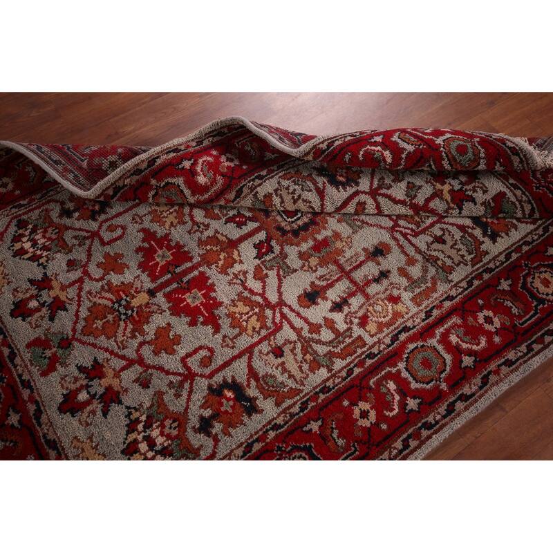Heriz Serapi Oriental Accent Rug Handmade Wool Carpet - 4'0" X 5'11"