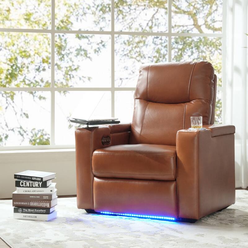 Lothaire Genuine Leather Recliner by HULALA HOME