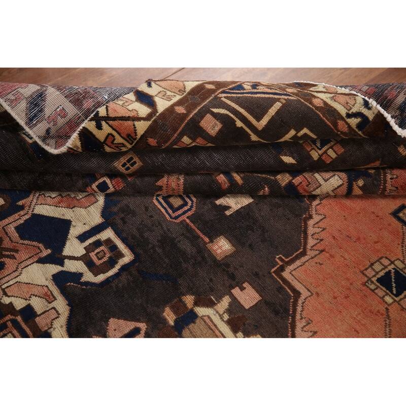 Hand Knotted Oriental 100% Wool Carpet Traditional Tribal Coral Bakhtiari Area Rug - 10' 6'' X 6' 6''