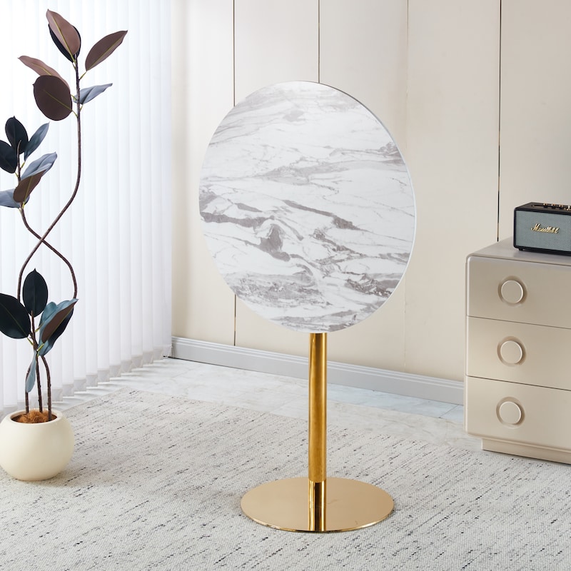 GDFStudio - Soren Mid-Century Modern Pedestal Bar Table Set with Swivel Adjustable Upholstered Counter-Height Stools