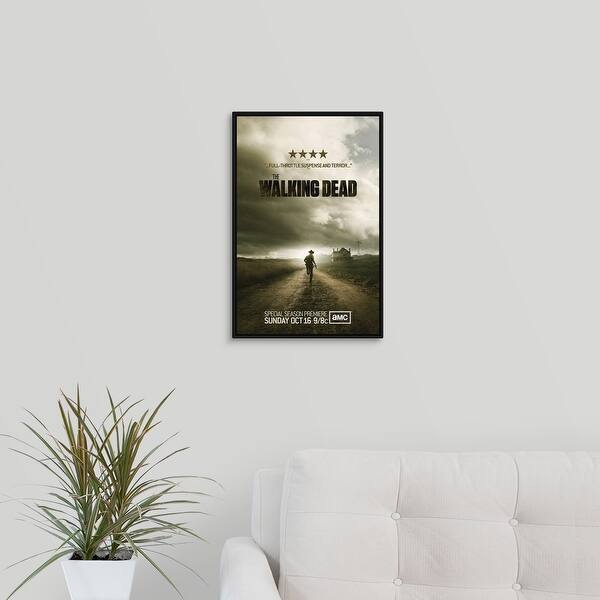 Shop The Walking Dead Tv Poster Black Float Frame Canvas Art