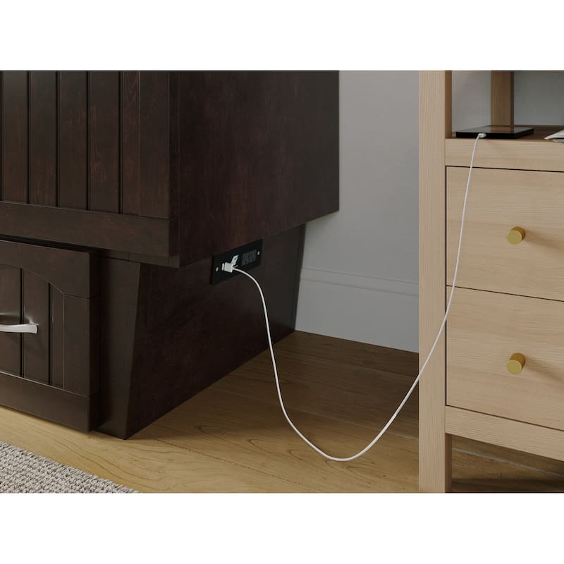 Sydney Twin Murphy Bed Chest with 6 inch Mattress